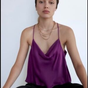Purple Zara Open Back Top - US M